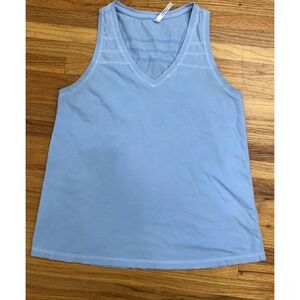 KUHL Arabella Women's Tank Top M Blue V-Neck Racerback Strap Organic Cotton